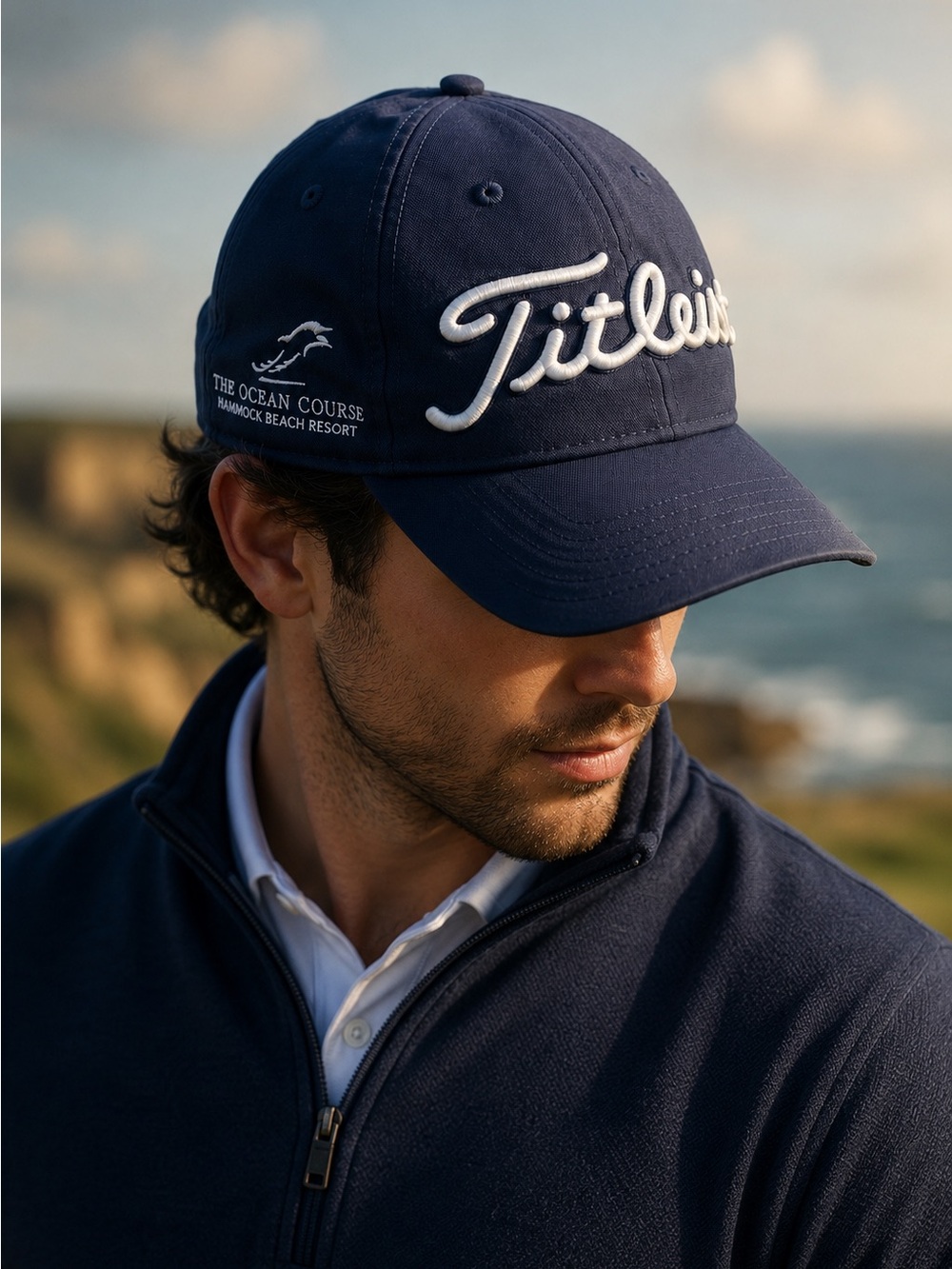 Titleist Ocean Course Hammock Beach Resort Golf Hat Navy Performance Cap